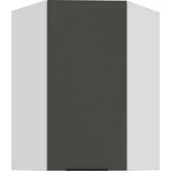Kuchyňská skříňka 60 x 60 GN-90 1F (45°), Horní rohová kuchyňská skříňka Aria grafit​​/bílá
