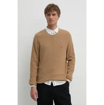 Pánský svetr Bavlněný svetr Tommy Hilfiger MW0MW36525 béžová 80X, vel. M