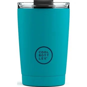 Termohrnek Nerezový termohrnek Cool Bottles Vivid Turquoise, 330 ml