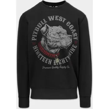 Pánská mikina PitBull West Coast Pánská mikina STRENGTH & RESPECT crewneck - černá - PWC_PMSTRRESP_BLK Velikosti: L