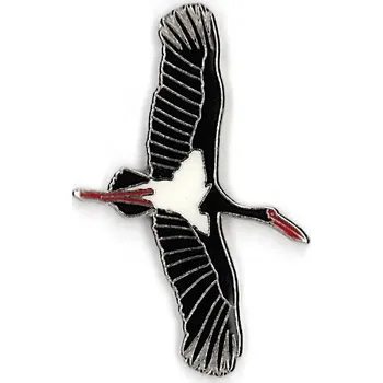 Odznáček - čáp černý