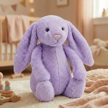 plyšák Ahome CZ Roztomilý fialový plyšový zajda