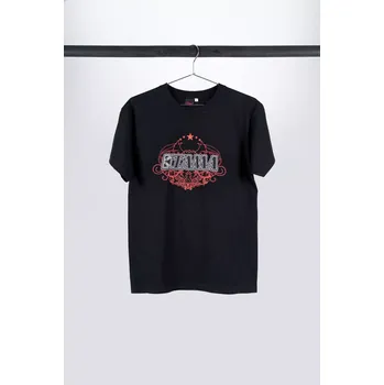 TAMA Black T-shirt with white-red Tribal logo (XXL