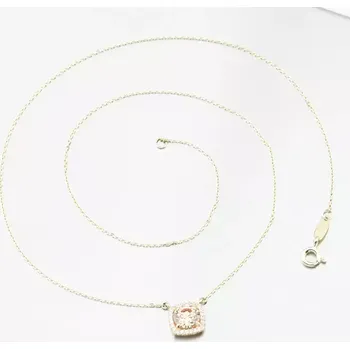 Náhrdelník Dámský náhrdelník žluté zlato 585 zirkon dZF 5538-ZL-ZIR DZF5538-ZL-ZIR