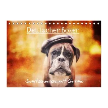 Diář Deutscher Boxer (Tischkalender 2026 DIN A5 quer), CALVENDO Monatskalender (DE)