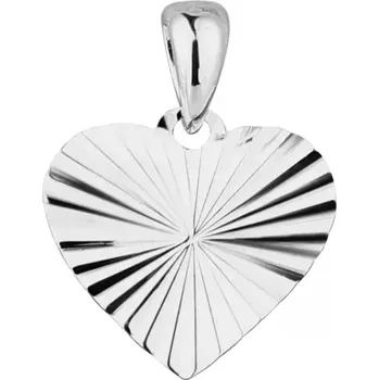Oblečení a móda Stříbrný přívěsek srdce se vzorem 64023