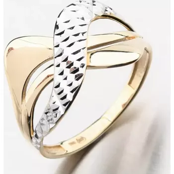 Šperk Dámský prsten zlato mix 585 PKL21-047 velikost 57