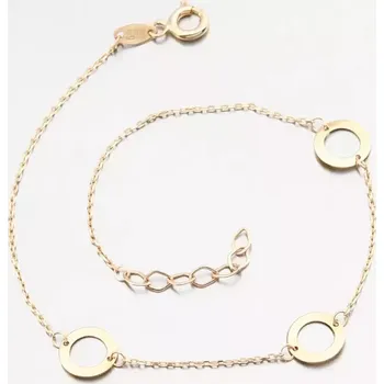 Náramek Dámský náramek žluté zlato 585 14R-030 délka 17 cm