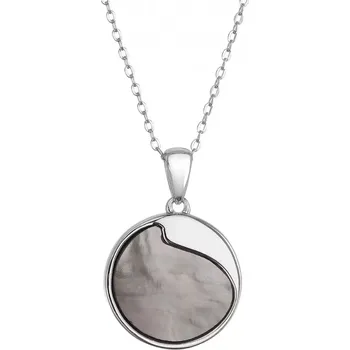 Oblečení a móda Stříbrný náhrdelník s černou perletí 12167.3