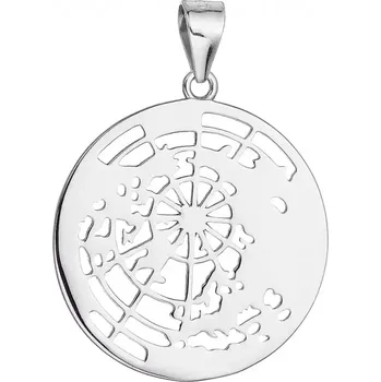 Oblečení a móda Stříbrný přívěsek mapa světa 64066