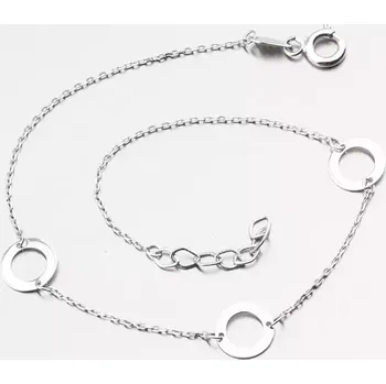 Náramek Dámský náramek bílé zlato 585 14R-029 délka 18 cm