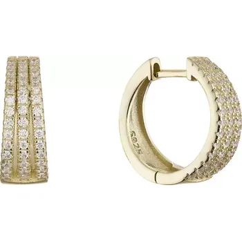 Náušnice Pozlacené kruhy se zirkony 11769.1