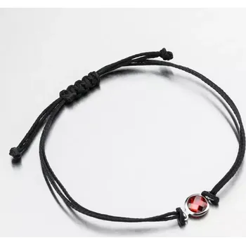 Oblečení a móda Náramek bílé zlato 585 šňůrkový s přívěskem LT14-015-B-ORA délka 21 cm