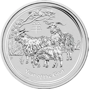 Stříbrná mince 2 Oz Lunar Series II Year of the Goat 2015