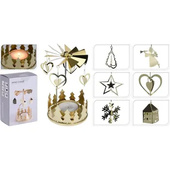 Vánoční dekorace OEM Zvonění andělské 13 x 8 cm zlatá