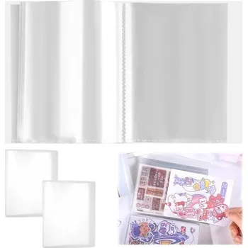 2 průhledná alba A6, 80 stran, průhledná fotoalba A6, průhledné plastové obaly na fotografie, mini