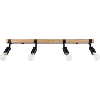 Stropní svítidlo ZUCA 4 černé moderní kovovo-dřevěné do obývacího pokoje Sollux Lighting