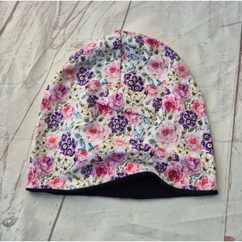 Kojenecká čepice Yháček Šmoulí čepička Yháček, Květinová Velikost:: L