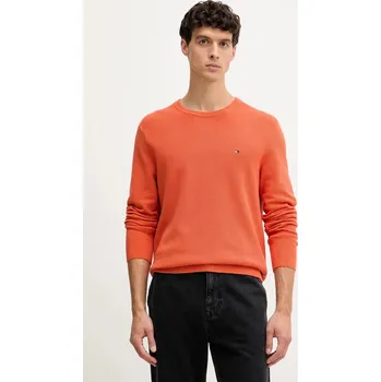 Pánský svetr Bavlněný svetr Tommy Hilfiger MW0MW36347 oranžová 22X, vel. M