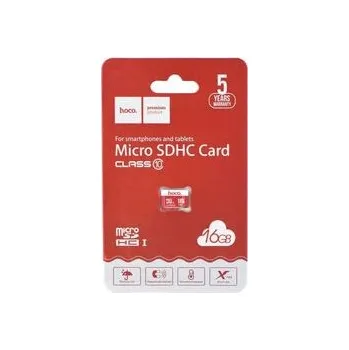 Paměťová karta microSD 16GB Class 10 Hoco, červená - Hoco + zdarma možnost vyzkoušet a vrátit zboží do 30 dní