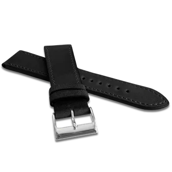 Módní doplněk LAVVU Černý prošitý řemínek SLIM z luxusní kůže Top Grain - 24 LSZUB24