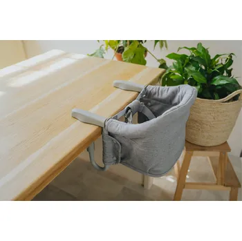 Jídelní židlička Cestovní jídelní židlička Monkey Mum® - šedá - ROZBALENÉ, NEPOŠKOZENÉ