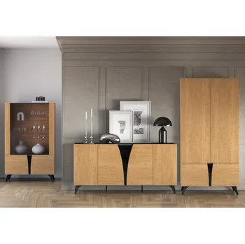 Obývací stěna ML meble Obývací stěna Toscania 8 LED osvětlení: Včetně LED osvětlení