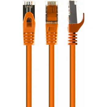 Síťový kabel SÍŤOVÝ KABEL PATCHCORD LAN ETHERNET RJ45 CAT6A FTP 0,5 M ORANŽOVÝ