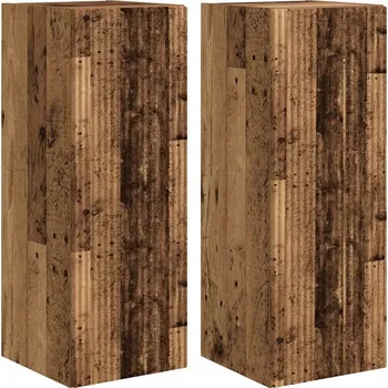 Televizní stolek TV stolek 2 ks Staré dřevo 30 x 31 x 80 cm