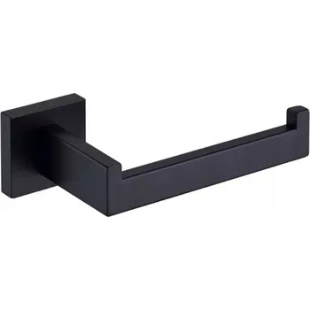 Koupelnový držák toaletního papíru nástěnný přišroubovatelný černý matný