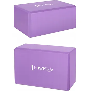 Kostka na Jógu Pilates HMS Fialová Pěnová EVA Blok Podpora Asán