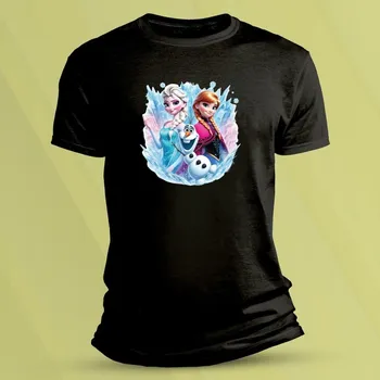 Dětské bavlněné tričko Ledové Království Olaf Černá velikost 140 (9-11 let)