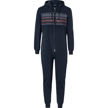 Pánský overall 691005 - Tchibo - Domácí overal - pro muže - vel. M 48/50 - barva: modrá/s potiskem