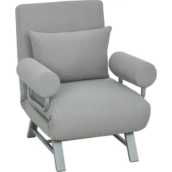 Křeslo Rozkládací křeslo 3 v 1 | světle šedé