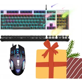 HERNÍ KLÁVESNICE S LED PODSVÍCENÍM A MYŠ – SET