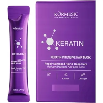Vlasová regenerace Regenerační maska na vlasy Keratin v sáčcích 10g pro poškozené vlasy