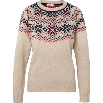 Dámský svetr 722346 - Tchibo - Pletený svetr s norským vzorem - pro ženy - vel. M 40/42 - barva: béžová/žakár