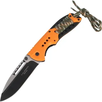 kapesní nůž CJH jednoruční nůž, oranžový/Paracord
