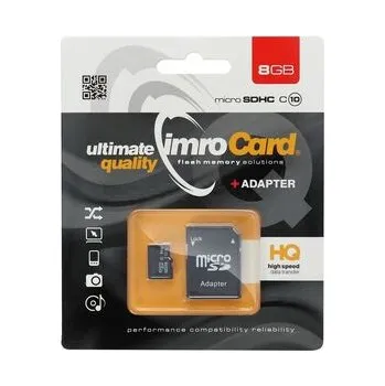 Paměťová karta IMRO paměťová karta microSD 8GB 100MB/s Class 10 UHS-I s adaptérem SD - Imro + zdarma možnost vyzkoušet a vrátit zboží do 30 dní