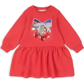 Dámské šaty Šaty Konges Sløjd LOU SEQUIN SWEAT DRESS OCS KS103864.9BYA červená 33X, vel. 86