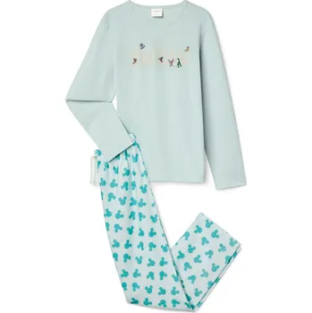 722022 - Tchibo - Dětské flanelové pyžamo »Mickey and Friends« - pro dívky - vel. 110/116 - barva: modrá