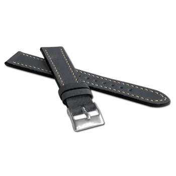 Řemínek na hodinky LAVVU Modrý řemínek RETRO z luxusní kůže Top Grain - 18 LSWUL18