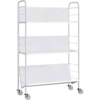 Obývací pokoj Pojízdný regál se 3 úrovněmi 69 x 26 x 108 cm | bílý