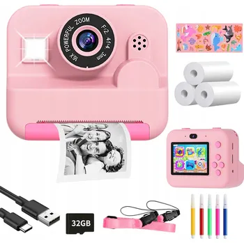 Digitální kompakt DĚTSKÝ DIGITÁLNÍ FOTOAPARÁT S OKAMŽITÝM TISKEM MINI TISKÁRNA KAMERA