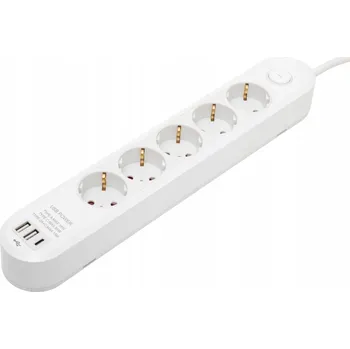 Napájecí kabel Prodlužovací kabel HOME NV5K3USBC, 3 m, kabel H05VV-F 3G1,5 mm2