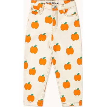 Chlapecké kalhoty Dětské rifle Tinycottons APPLES STRAIGHT JEANS SS25.216 béžová 01X, vel. 98