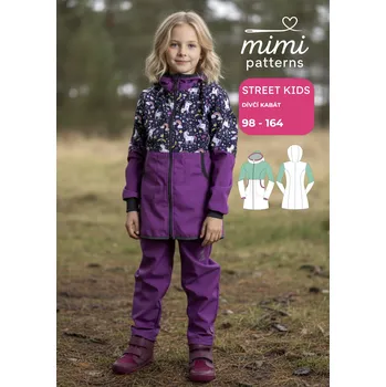 Dívčí kabát Dětský střih, Dívčí kabát, Street Kids - Česky