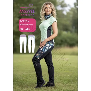 Nit Dámský komerční střih, Kalhoty, Action - Tištěný střih
