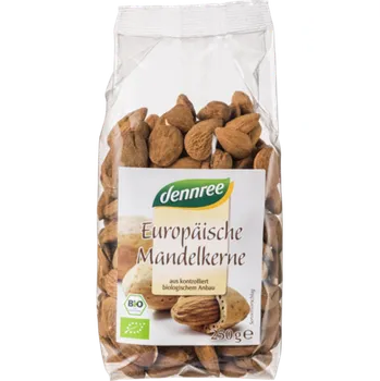 Dennree Evropské mandle 250g bio BIO VEGAN Množství: 1 ks