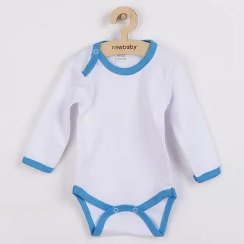 Kojenecký body Kojenecké body New Baby s modro-tyrkysovým lemem - Velikost 80 (9-12m)